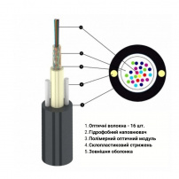 Кабель волоконно-оптичний Lankore UT 016 SM ADSS 1,0кН
