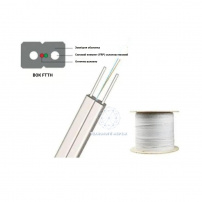 Кабель волоконно-оптический LanKore FTTH-004-SM ADSS 1000 м WHITE 